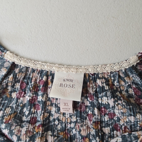 Knox Rose Midi Long Sleeve Boho Hippie Dress XL - Picture 8 of 8